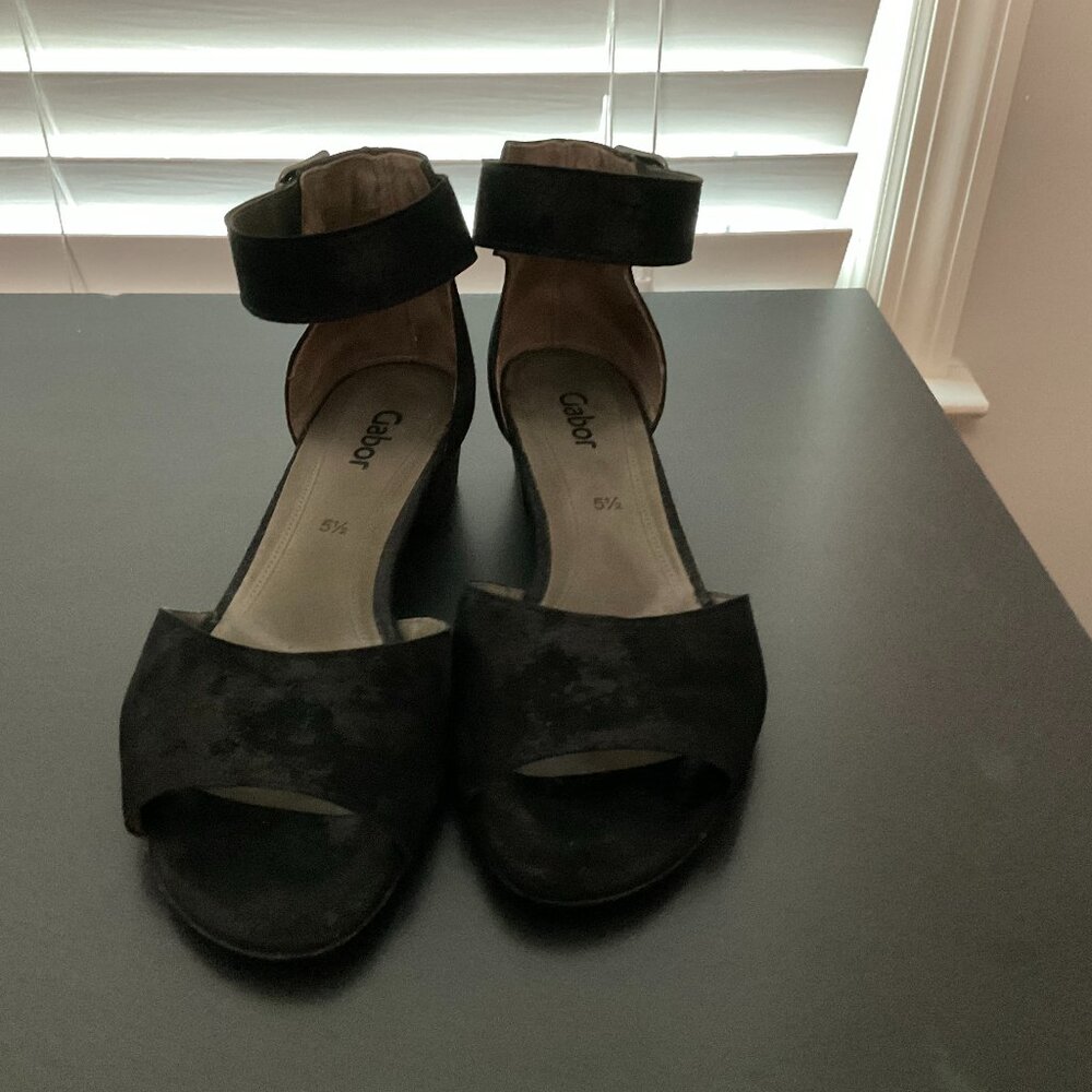 Black Gabor suede sandals